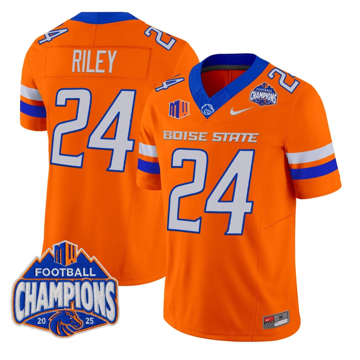 Dylan Riley Jersey #24 Boise State Broncos 2025 Mountain West Champions - Image 3