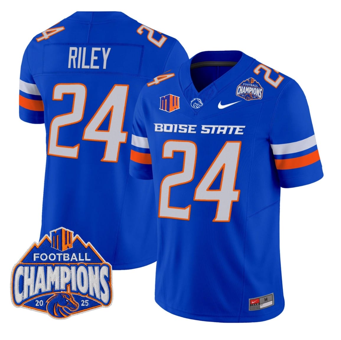 Dylan Riley Jersey #24 Boise State Broncos 2025 Mountain West Champions - Image 4