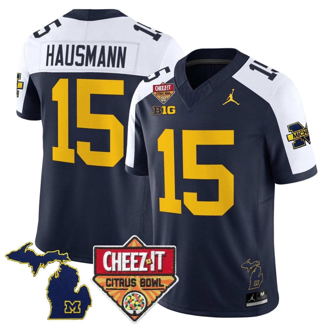 Ernest Hausmann Jersey #15 Michigan Wolverines 2025 Cheez-It Citrus Bowl - Image 3