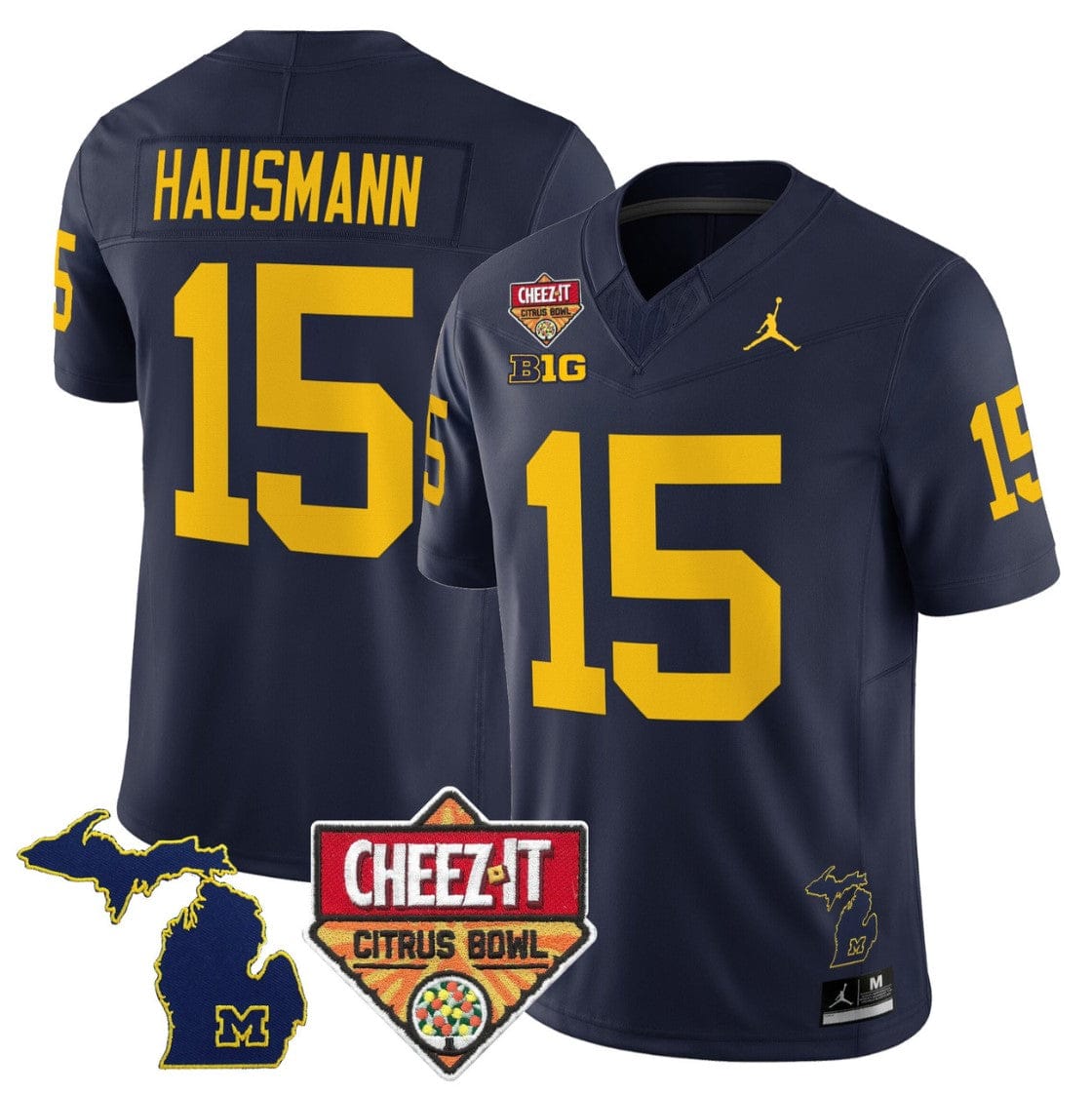 Ernest Hausmann Jersey #15 Michigan Wolverines 2025 Cheez-It Citrus Bowl - Image 4