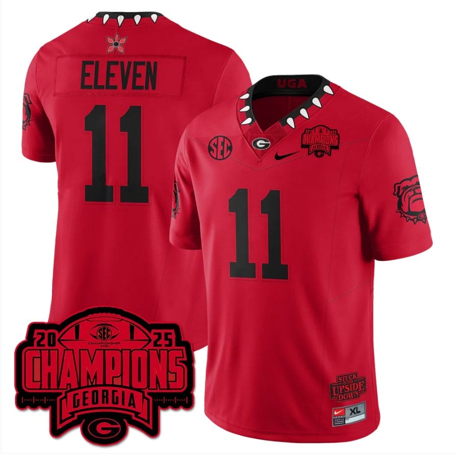 Eleven Jersey #11 Georgia Bulldogs Stranger Things SEC Football Champions Stitched - Image 3