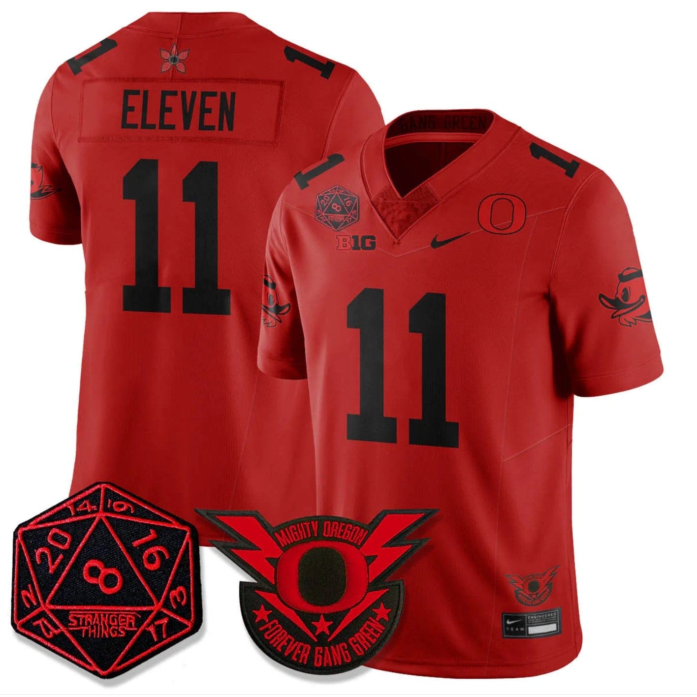 Duck Gang Jersey #541 Oregon Ducks Stranger Things Vapor Limited Stitched - Image 3