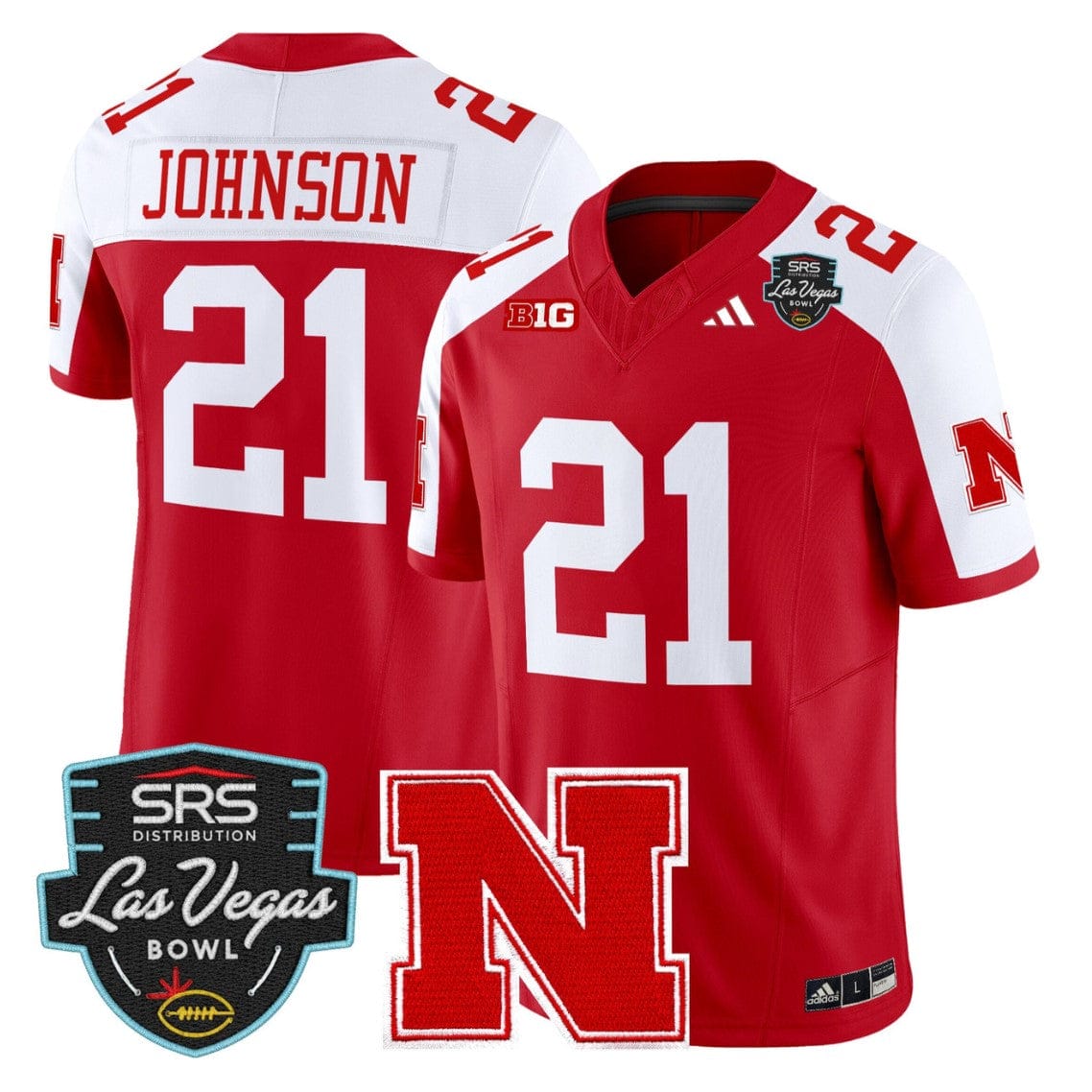 Emmett Johnson Jersey #21 Nebraska Cornhuskers 2025 Las Vegas Bowl - Image 4