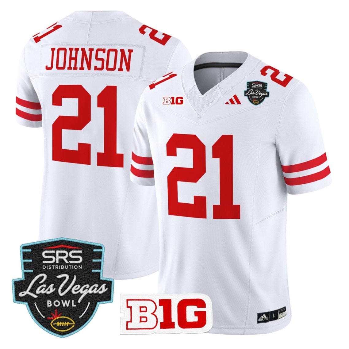 Emmett Johnson Jersey #21 Nebraska Cornhuskers 2025 Las Vegas Bowl - Image 5