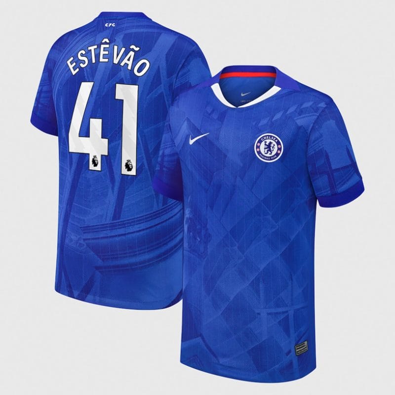 Estevao #41 Chelsea 2025-26 Home Match Jersey – Blue