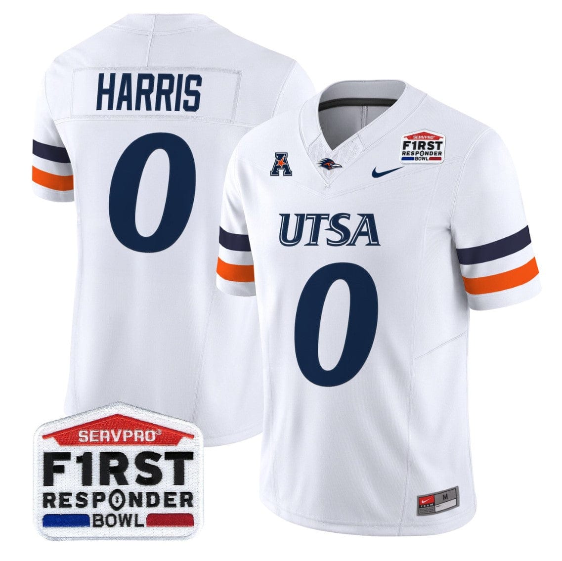 Frank Harris Jersey #0 UTSA Roadrunners 2025 First Responder Bowl Stitched - Image 4
