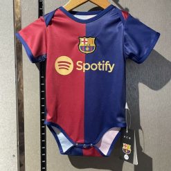 FC Barcelona 202526 Mini Culer Outfit Soccer Baby Bodysuit – Red Blue