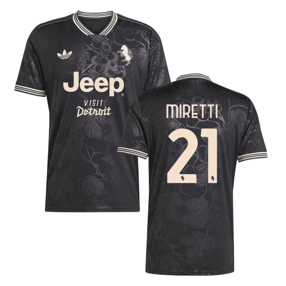 Fabio Miretti 21 Juventus 2025-26 Third Match Jersey – Black