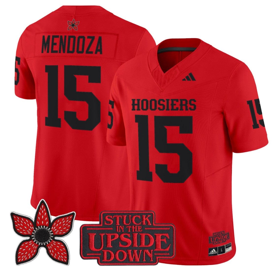 Alternative view of Fernando Mendoza Jersey #15 Indiana Hoosiers Stranger Things Edition Stitched