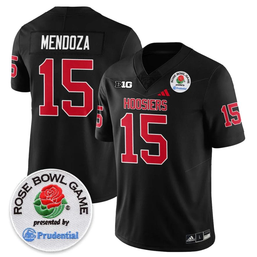 Alternative view of Fernando Mendoza Jersey #15 Indiana Hoosiers Vapor Rose Bowl Stitched