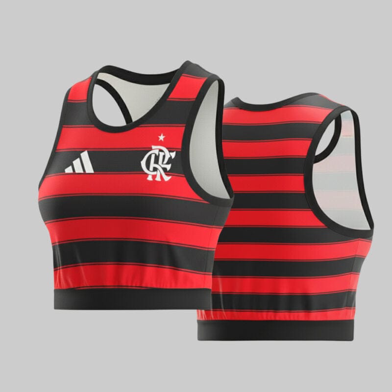 Flamengo 2025-26 Crop Jersey Classic Fan Favorite – Red Black