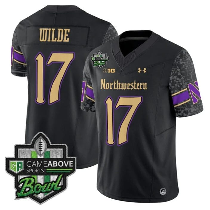 Griffin Wilde Jersey #17 Northwestern Wildcats 2025 GameAbove Sports Bowl