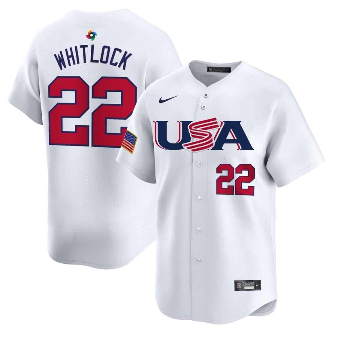 Garrett Whitlock Jersey #22 Projected Team USA World Baseball Classic 2023 Style 2026 Roster - Image 3