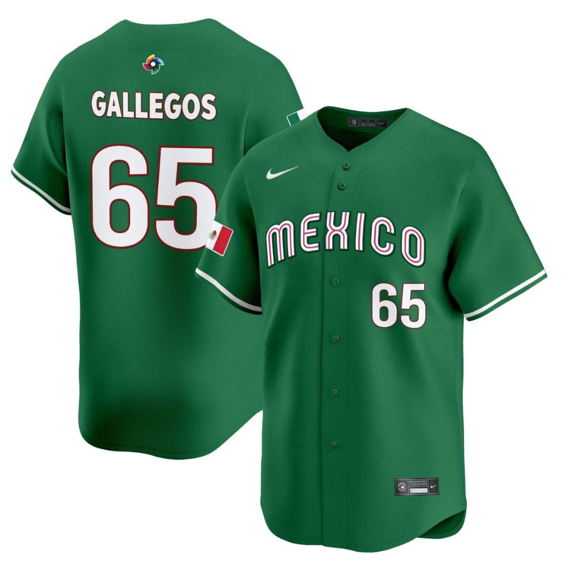 Giovanny Gallegos Jersey #65 Projected Team Mexico World Baseball Classic 2023 Style 2026 Roster - Image 3