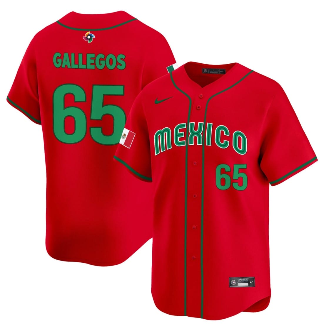 Giovanny Gallegos Jersey #65 Projected Team Mexico World Baseball Classic 2023 Style 2026 Roster - Image 4