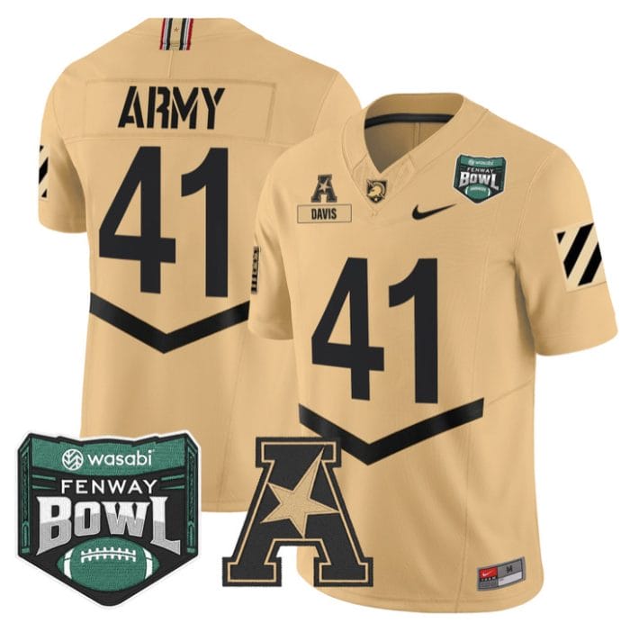 Glenn Davis Jersey #41 Army Black Knights 2025 Fenway Bowl Stitched - Image 4