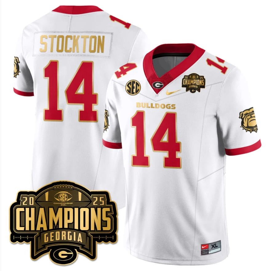 Gunner Stockton Jersey #14 Georgia Bulldogs SEC Champions Patch Stitched - Image 4