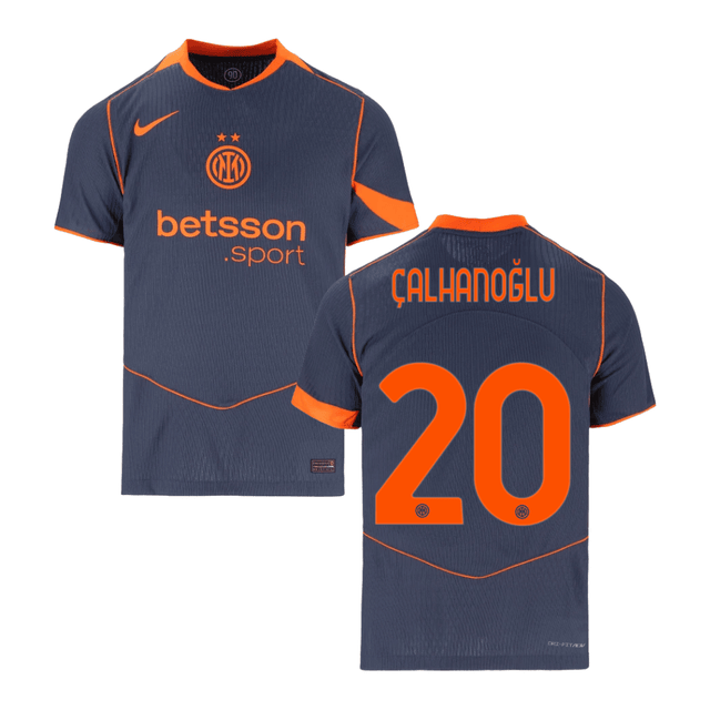 Hakan Çalhanoğlu 20 Inter Milan 2025-26 Third Match Jersey – Gray