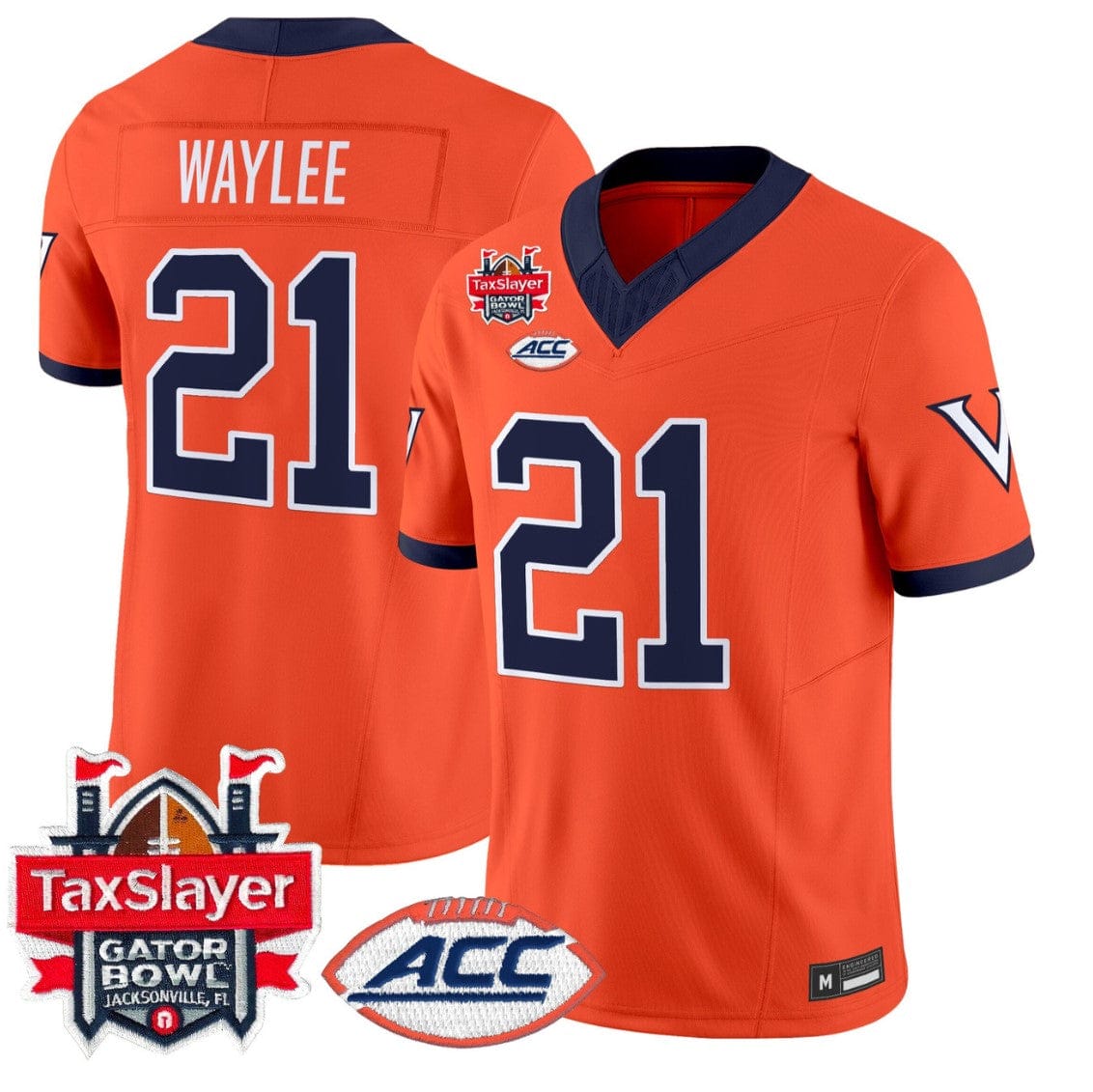 Harrison Waylee Jersey #21 Virginia Cavaliers 1995 Throwbacks Gator Bowl Stitched - Image 3