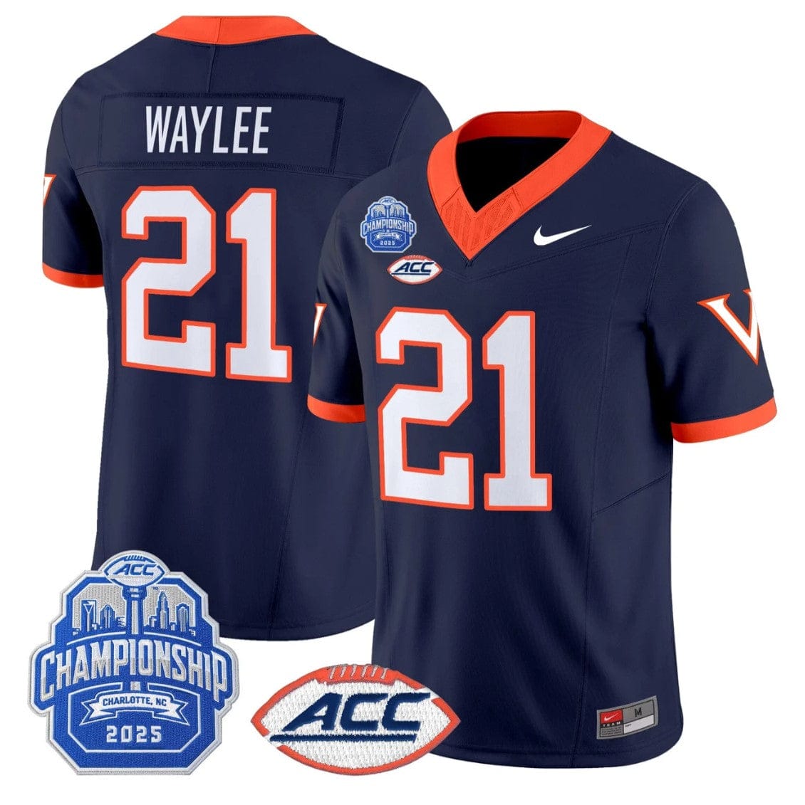 Harrison Waylee Jersey #21 Virginia Cavaliers 2025 ACC Championship Stitched