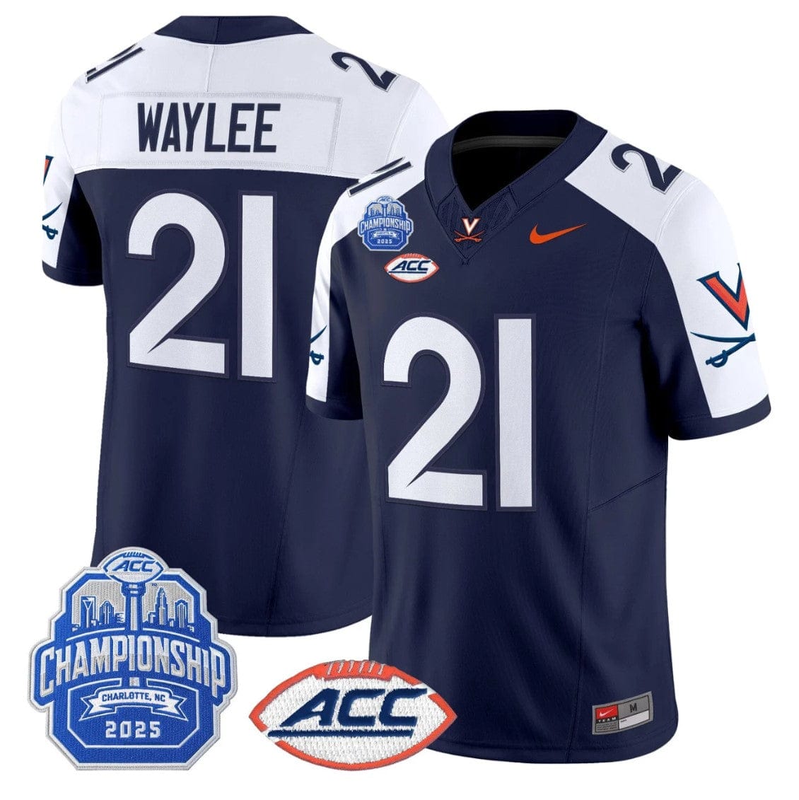 Harrison Waylee Jersey #21 Virginia Cavaliers 2025 ACC Championship Stitched - Image 3