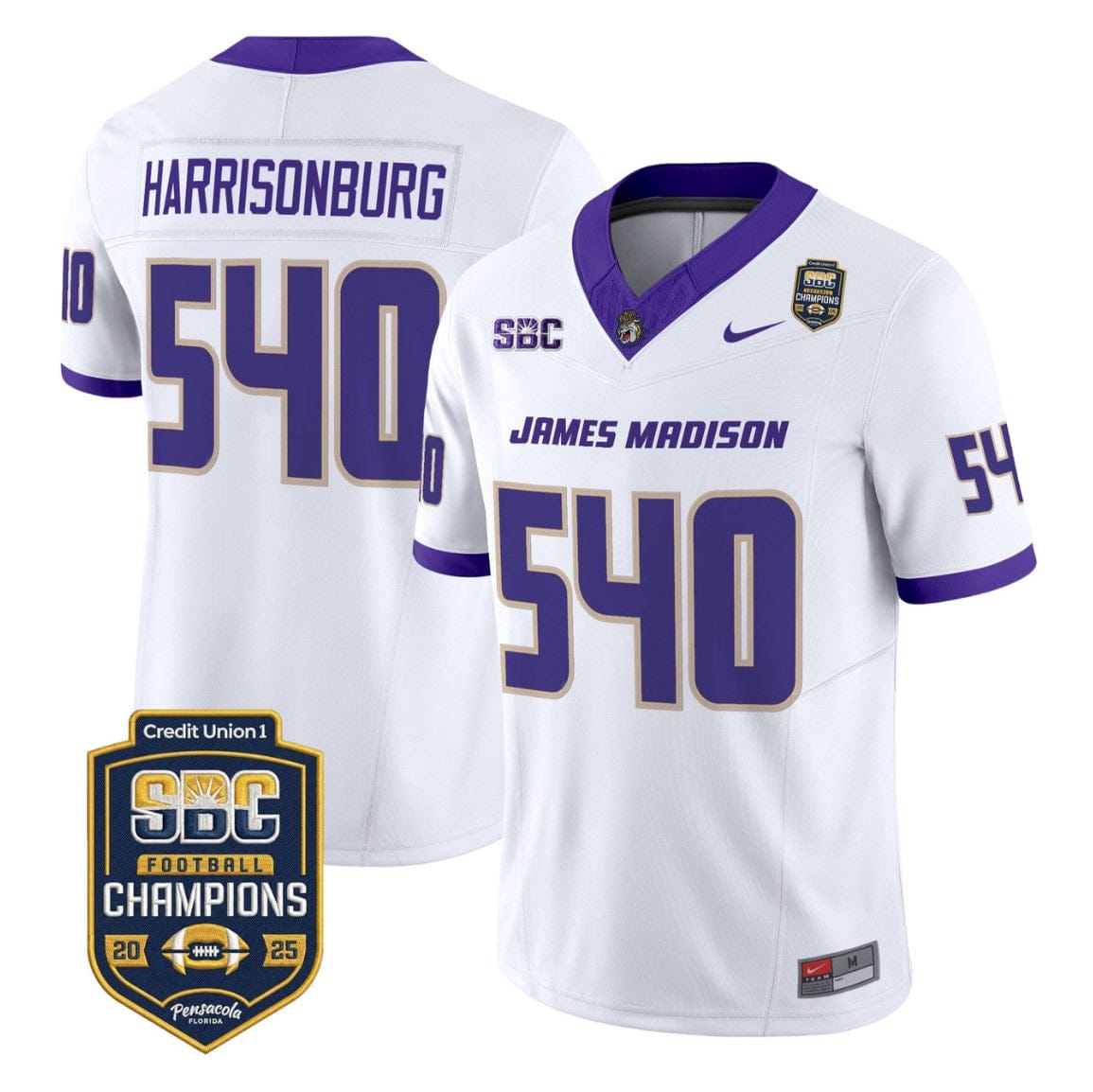 Harrisonburg Jersey #540 James Madison Dukes 2025 SBC Champions Stitched - Image 5