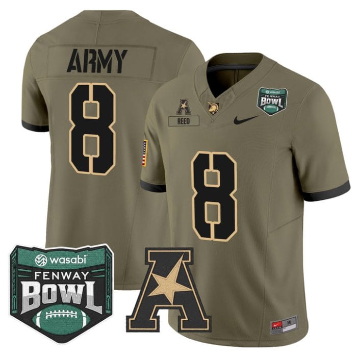 Hayden Reed Jersey #8 Army Black Knights 2025 Fenway Bowl Stitched - Image 3