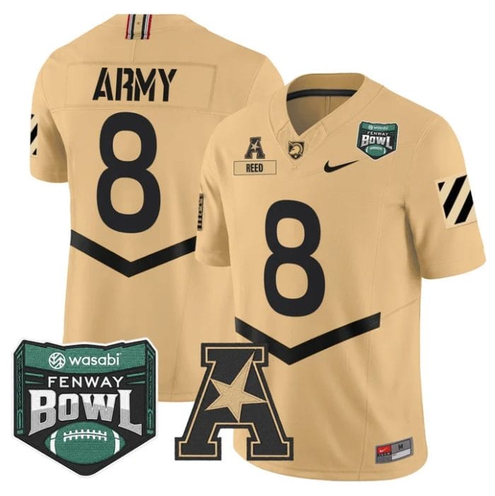 Hayden Reed Jersey #8 Army Black Knights 2025 Fenway Bowl Stitched - Image 4