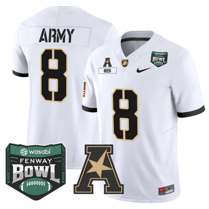 Hayden Reed Jersey #8 Army Black Knights 2025 Fenway Bowl Stitched - Image 5