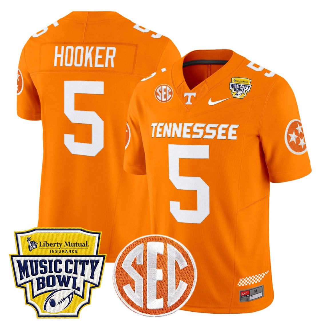 Hendon Hooker Jersey #5 Tennessee Vols 2025 Music City Bowl Stitched - Image 3