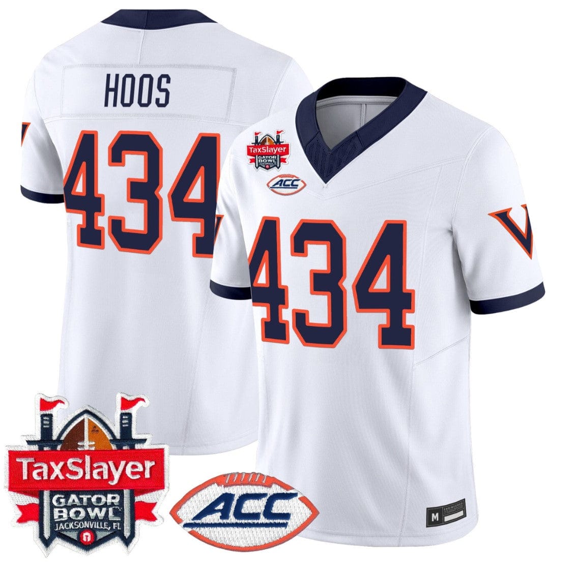 Hoos Jersey #434 Virginia Cavaliers 1995 Throwbacks Gator Bowl Stitched - Image 4
