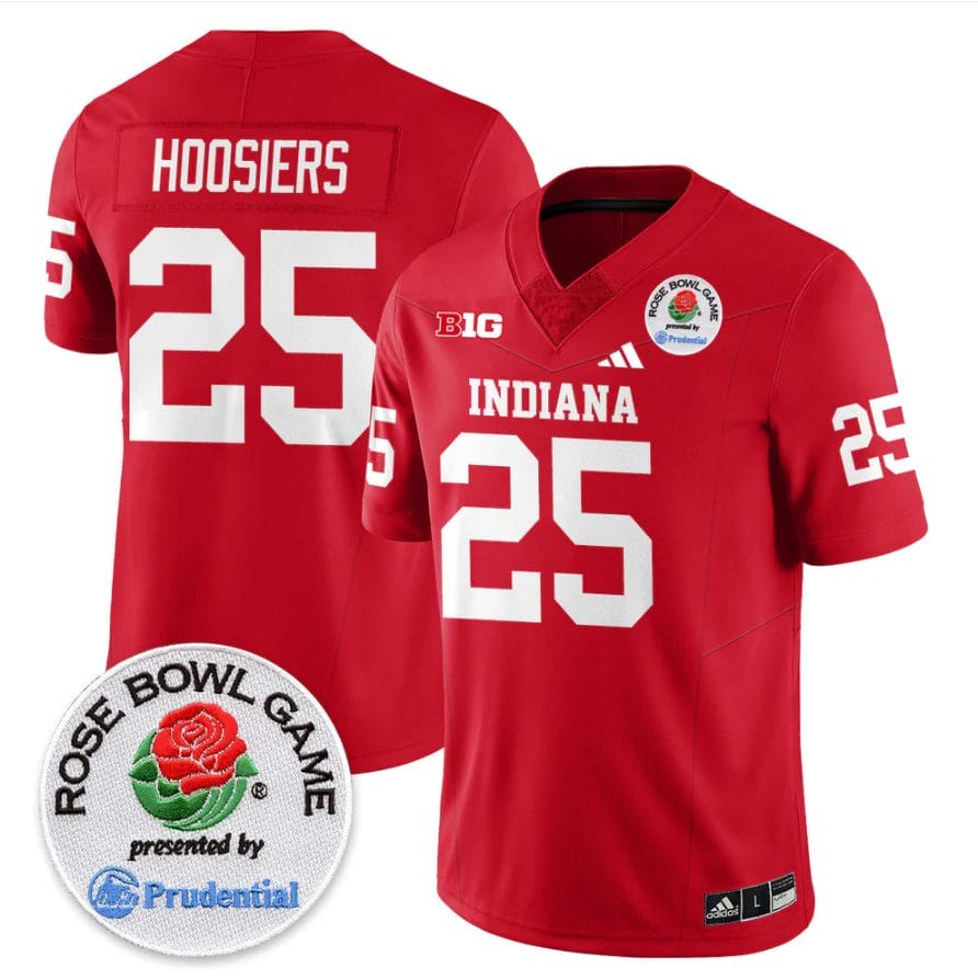 Alternative view of Hoosiers Jersey #25 Indiana Hoosiers Vapor Rose Bowl Patch Stitched