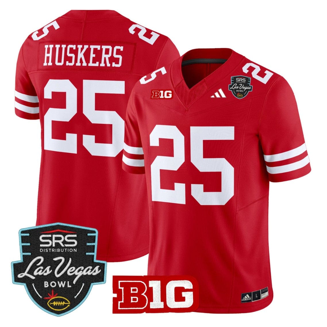 Huskers Jersey #25 Nebraska Cornhuskers 2025 Las Vegas Bowl Stitched - Image 3