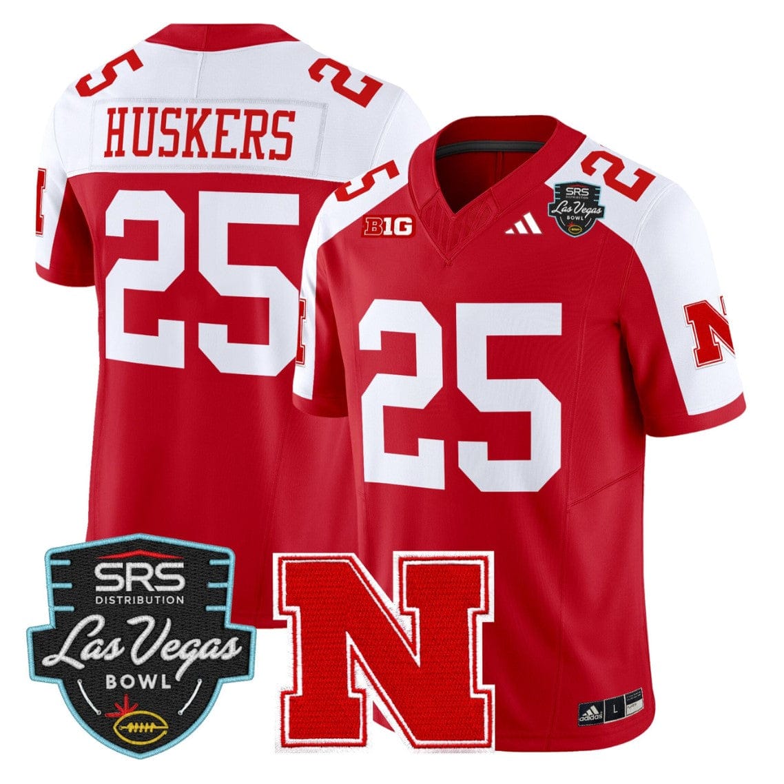 Huskers Jersey #25 Nebraska Cornhuskers 2025 Las Vegas Bowl Stitched - Image 4