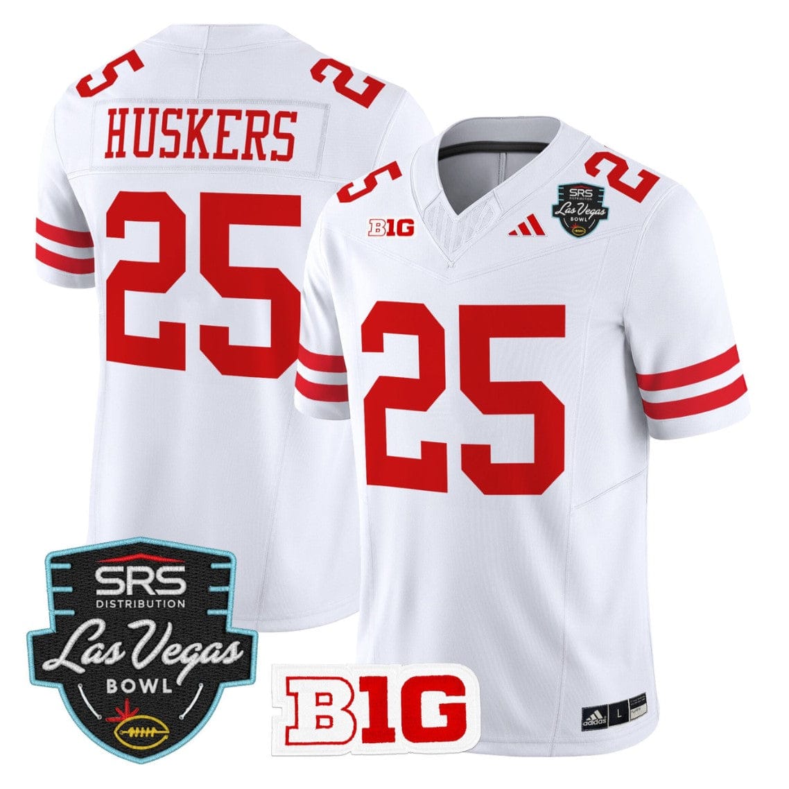 Huskers Jersey #25 Nebraska Cornhuskers 2025 Las Vegas Bowl Stitched - Image 5