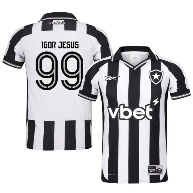Igor Jesus #99 Botafogo 2025-26 Home Jersey – Black White