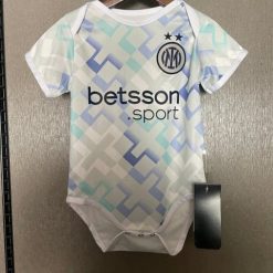 Inter Milan 2025-26 Away Future Champion Style Soccer Baby Bodysuit – White