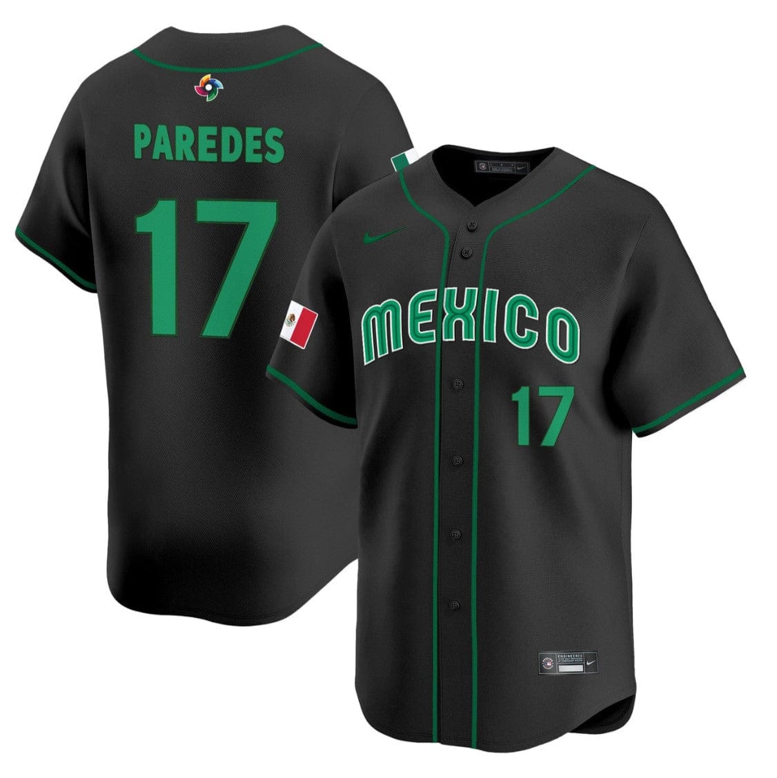 Alternative view of Isaac Paredes Jersey #17 Projected Team Mexico World Baseball Classic 2023 Style 2026 Roster