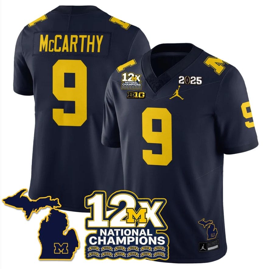 J.J. McCarthy Jersey #9 Michigan Wolverines 12x-Time National Champions - Image 4