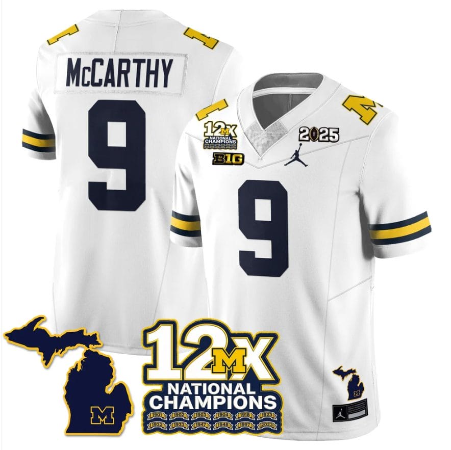 J.J. McCarthy Jersey #9 Michigan Wolverines 12x-Time National Champions - Image 5