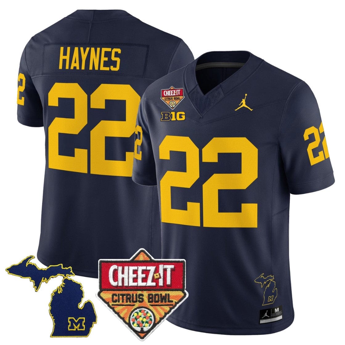 Justice Haynes Jersey #22 Michigan Wolverines 2025 Cheez-It Citrus Bowl - Image 4
