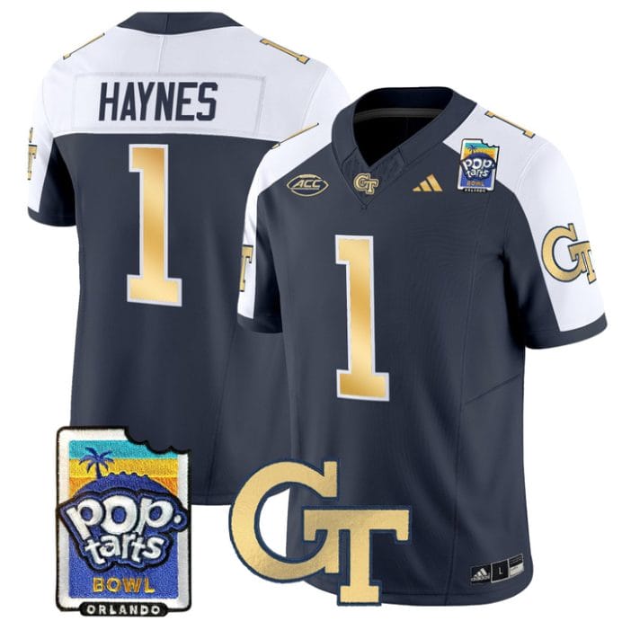 Jamal Haynes Jersey #1 Georgia Tech Jackets Pop-Tarts Bowl Stitched - Image 3