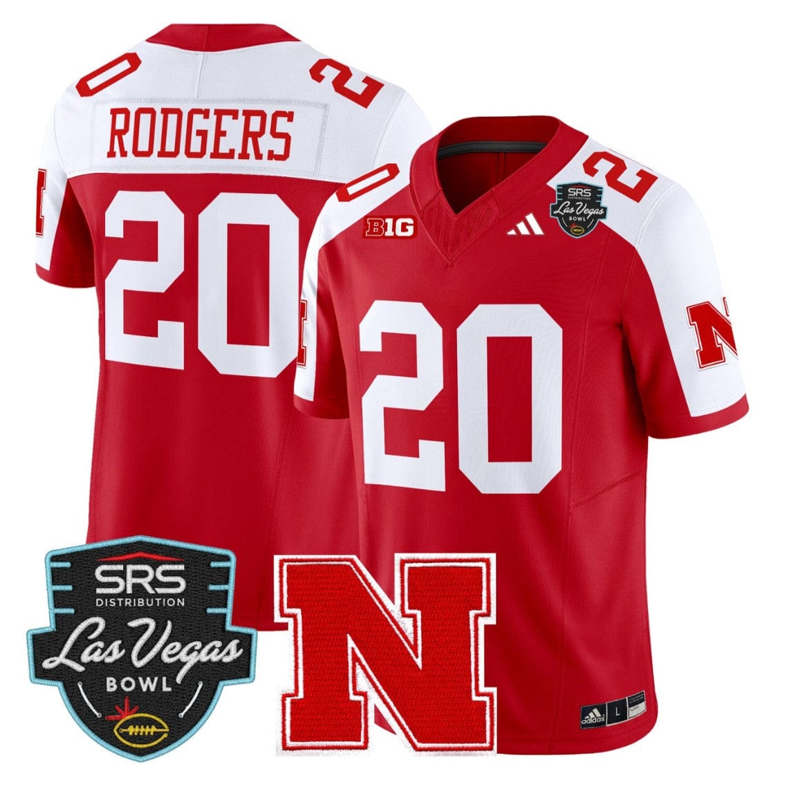 Johnny Rodgers Jersey #20 Nebraska Cornhuskers 2025 Las Vegas Bowl Stitched - Image 4