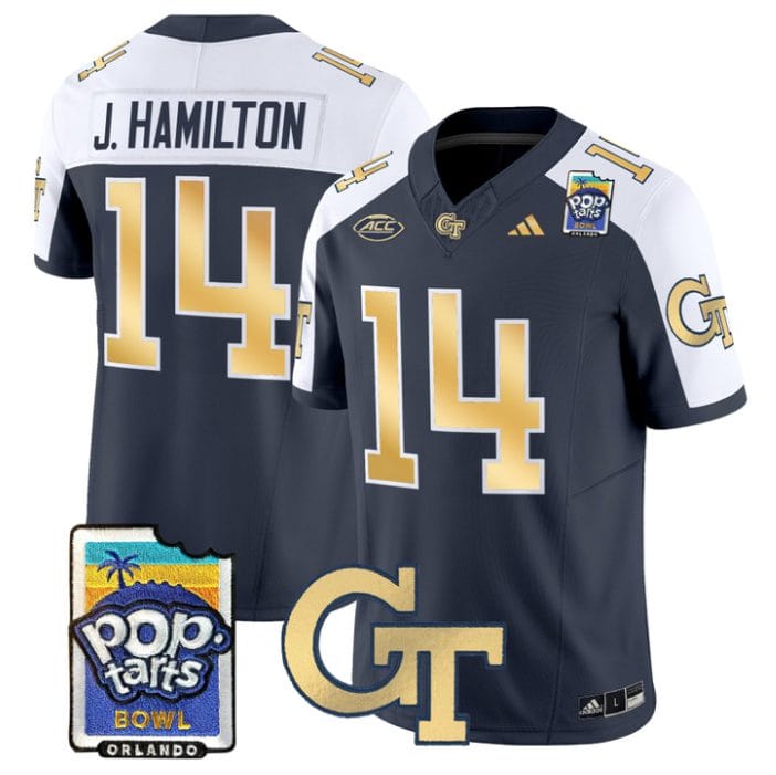 Joe Hamilton Jersey #14 Georgia Tech Jackets Pop-Tarts Bowl Stitched - Image 3