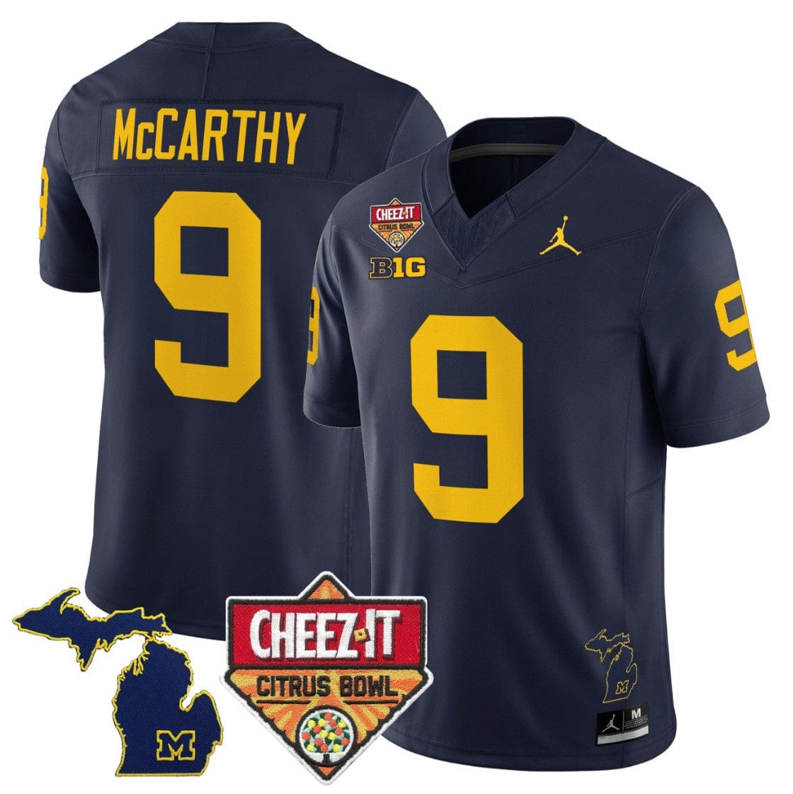 J.J. McCarthy Jersey #9 Michigan Wolverines 2025 Cheez-It Citrus Bowl - Image 4