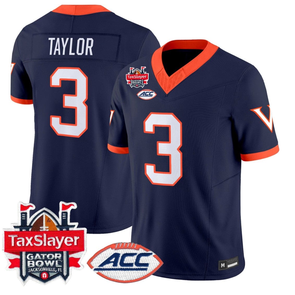 J'Mari Taylor Jersey #3 Virginia Cavaliers 1995 Throwbacks Gator Bowl Stitched
