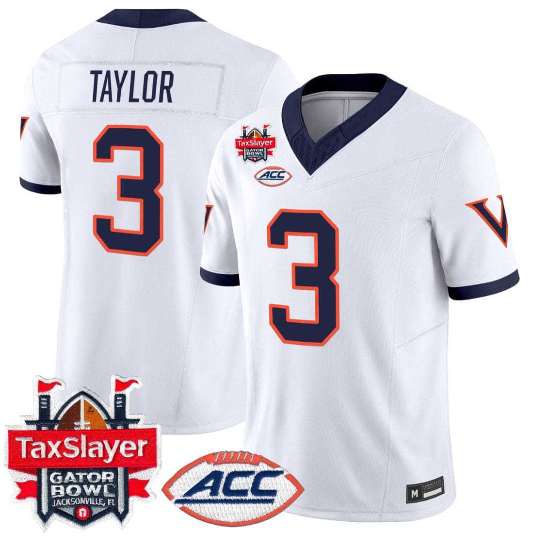 J'Mari Taylor Jersey #3 Virginia Cavaliers 1995 Throwbacks Gator Bowl Stitched - Image 4