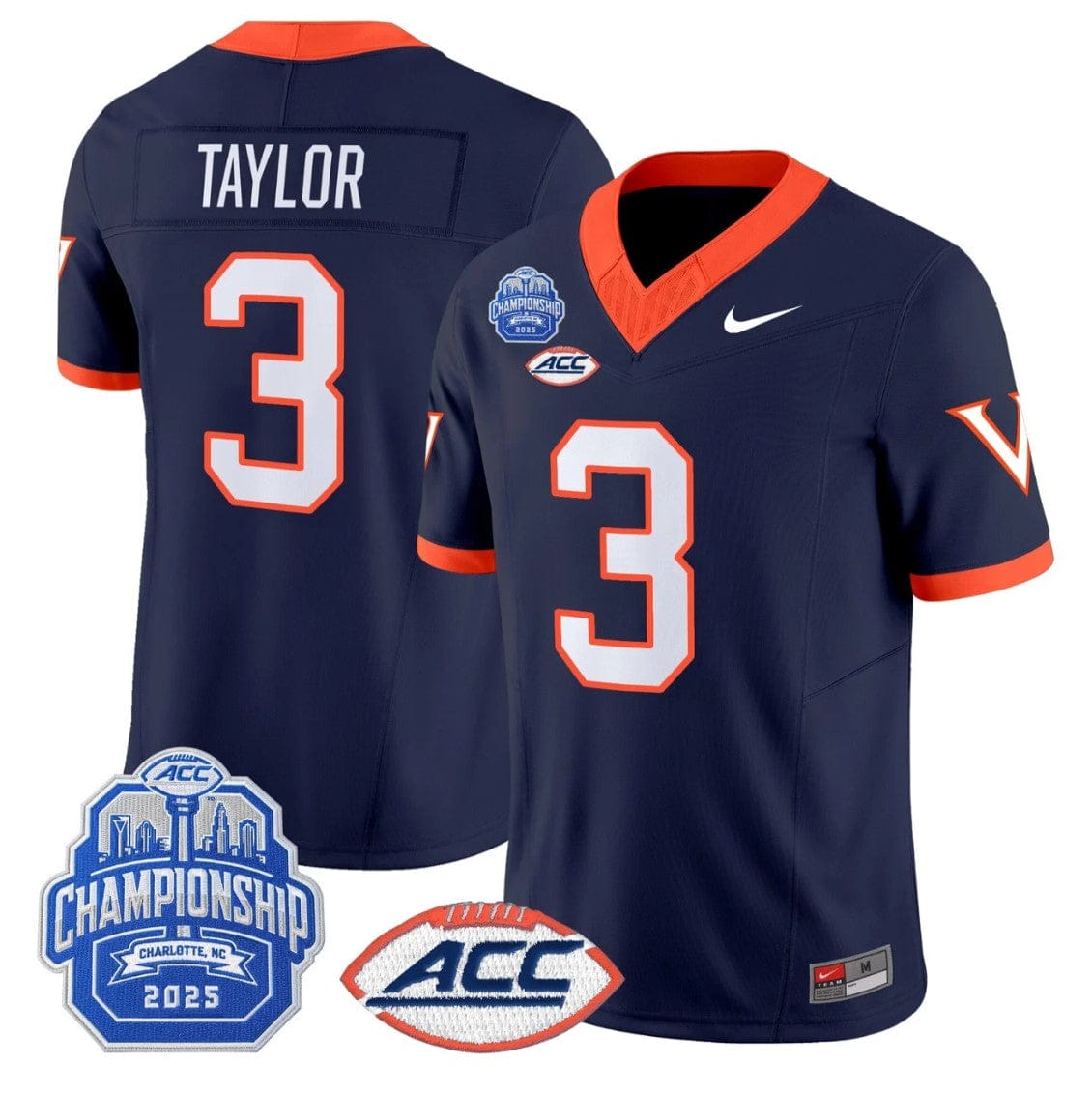 J'Mari Taylor Jersey #3 Virginia Cavaliers 2025 ACC Championship Stitched