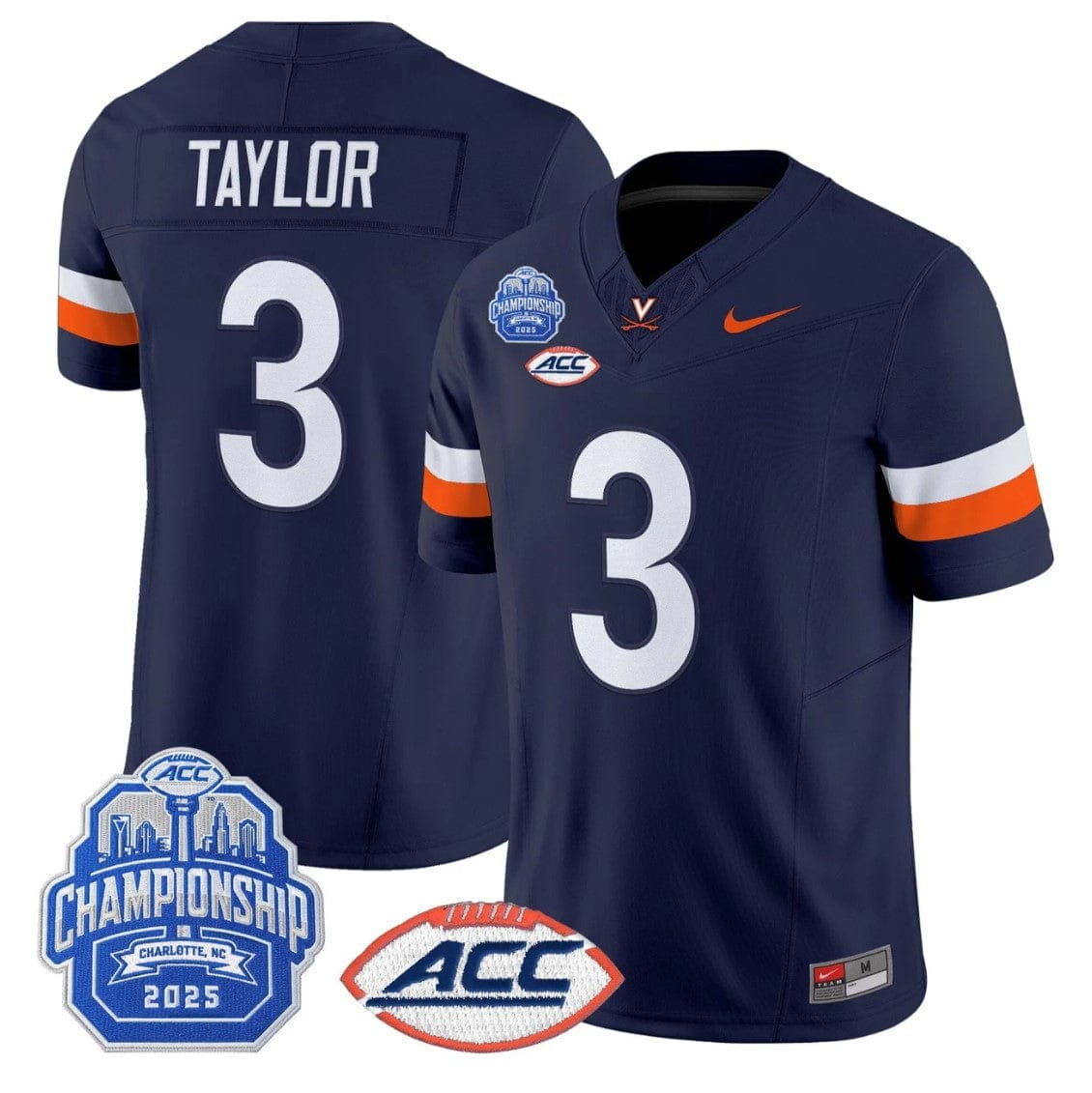 J'Mari Taylor Jersey #3 Virginia Cavaliers 2025 ACC Championship Stitched - Image 4