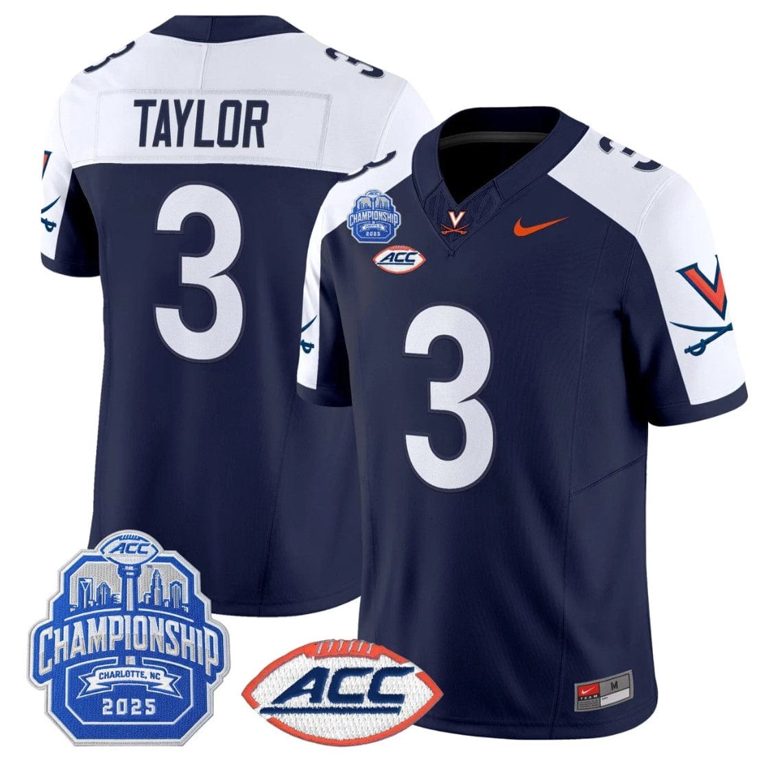 J'Mari Taylor Jersey #3 Virginia Cavaliers 2025 ACC Championship Stitched - Image 3